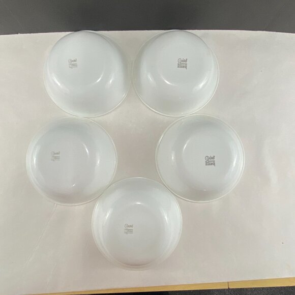 Vintage Corelle White Cereal Soup Bowls Set Of 5 - Picture 6 of 10